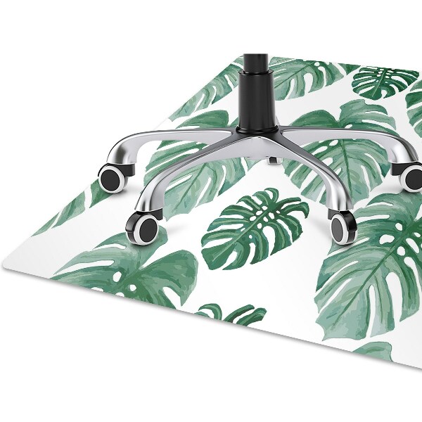 Tapis de chaise de bureau Les feuilles de Monstera