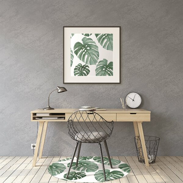 Tapis de chaise de bureau Les feuilles de Monstera