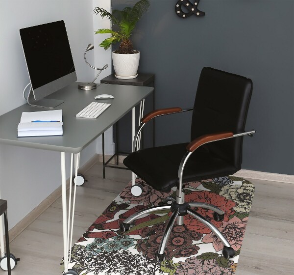 Tapis de chaise de bureau Fleurs d'automne