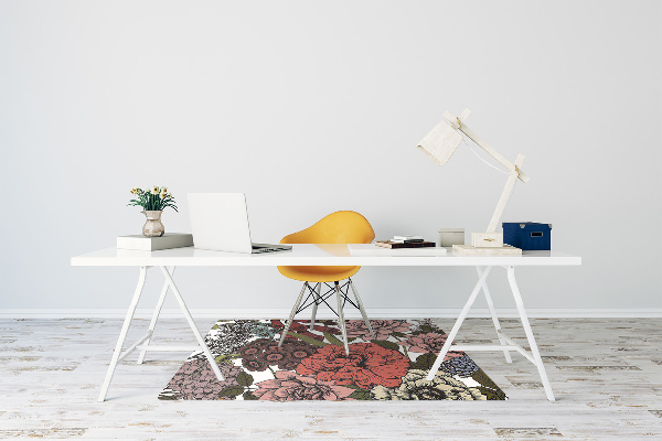 Tapis de chaise de bureau Fleurs d'automne