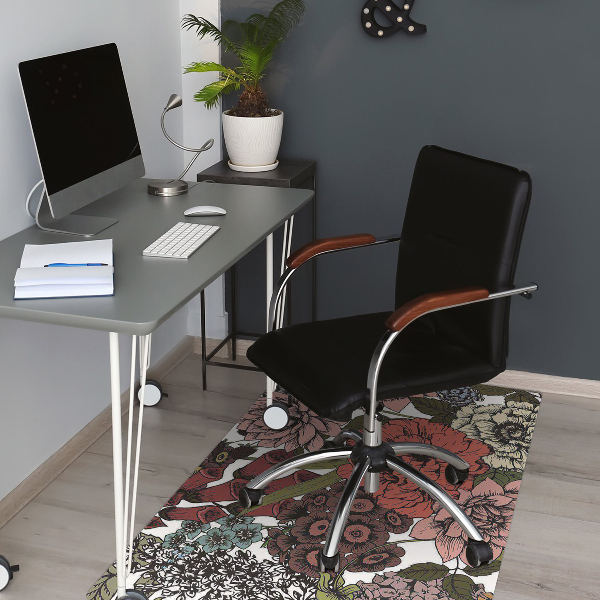 Tapis de chaise de bureau Fleurs d'automne