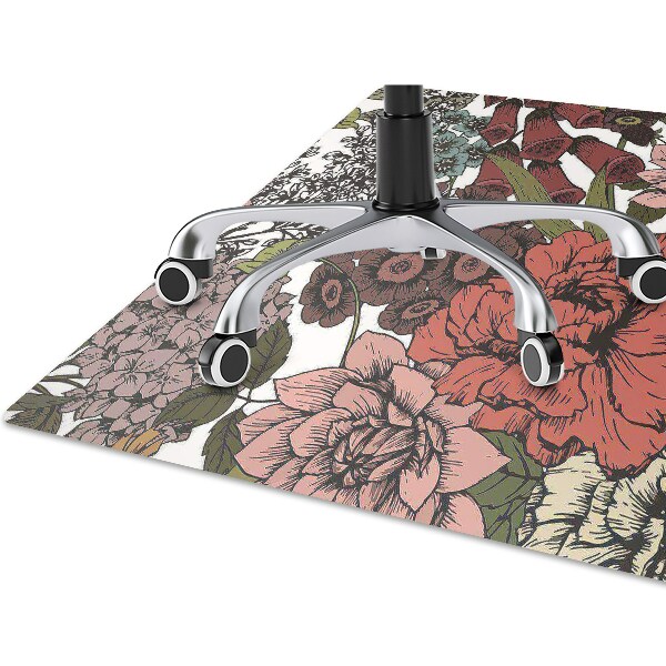 Tapis de chaise de bureau Fleurs d'automne