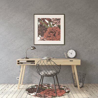 Tapis de chaise de bureau Fleurs d'automne