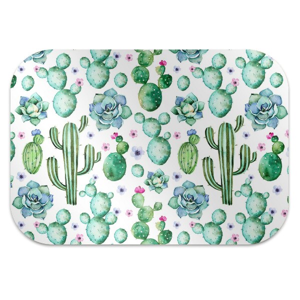 Tapis de chaise de bureau Cactus