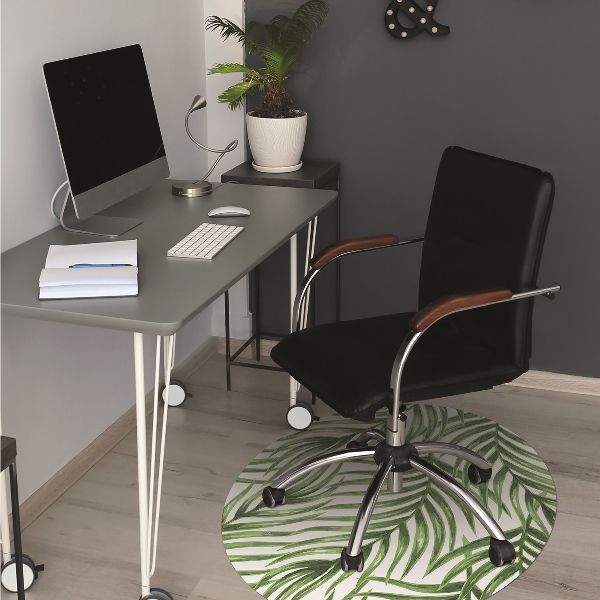 Tapis pour chaise de bureau feuille de palmier