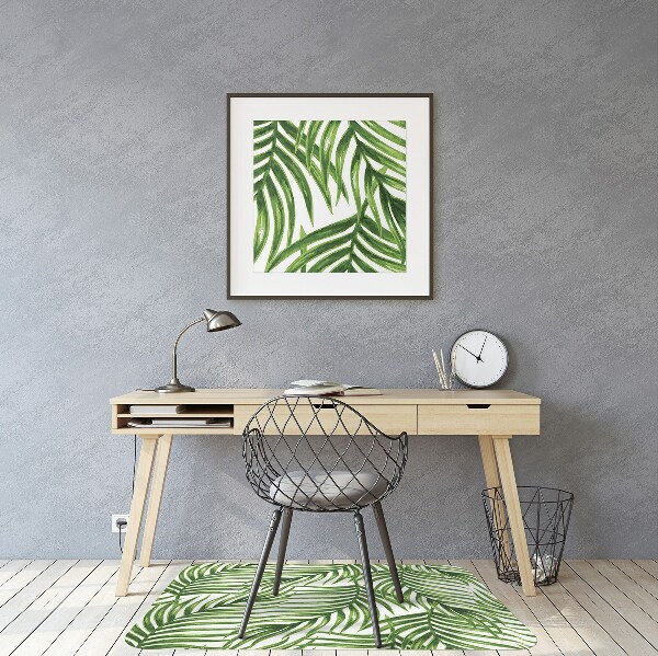 Tapis pour chaise de bureau feuille de palmier