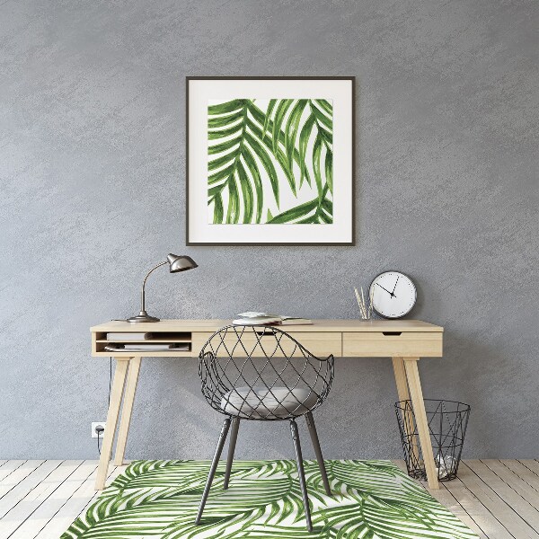 Tapis pour chaise de bureau feuille de palmier