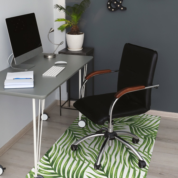 Tapis pour chaise de bureau feuille de palmier