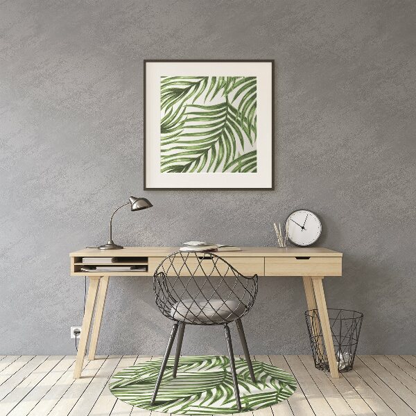 Tapis pour chaise de bureau feuille de palmier