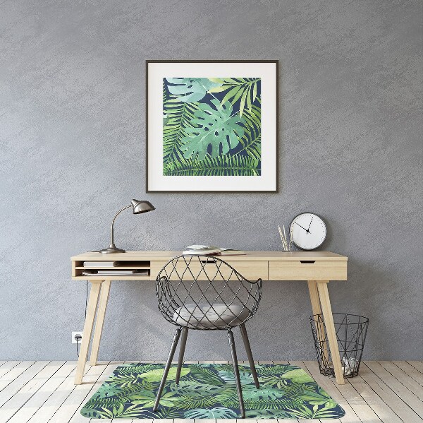 Tapis fauteuil bureau do biura Feuilles exotiques