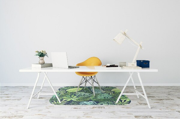 Tapis fauteuil bureau do biura Feuilles exotiques