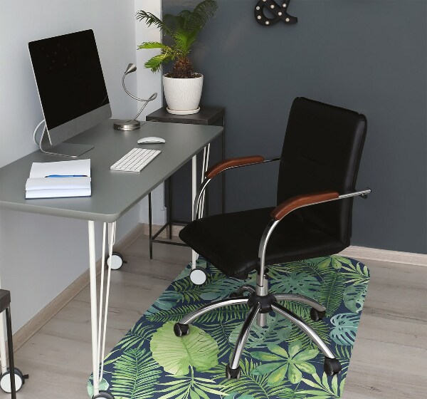 Tapis fauteuil bureau do biura Feuilles exotiques