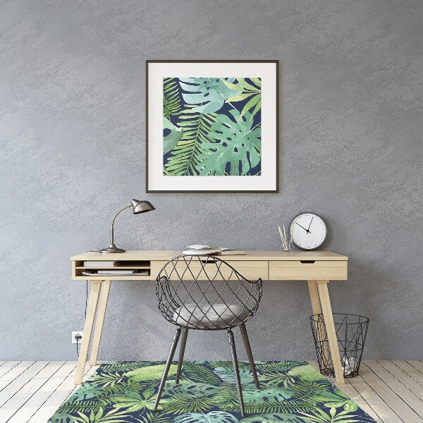 Tapis fauteuil bureau do biura Feuilles exotiques
