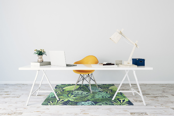 Tapis fauteuil bureau do biura Feuilles exotiques