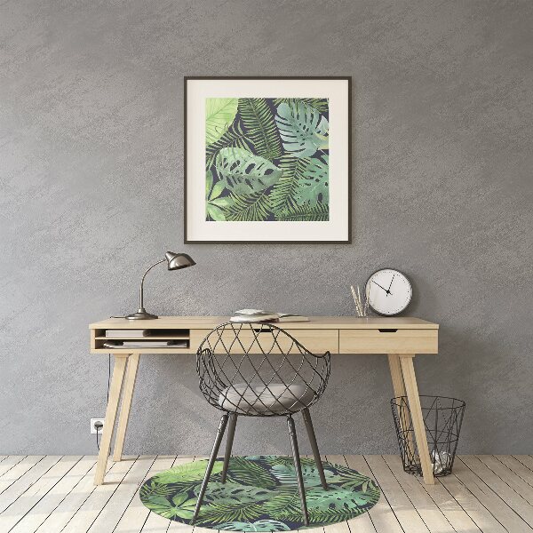 Tapis fauteuil bureau do biura Feuilles exotiques