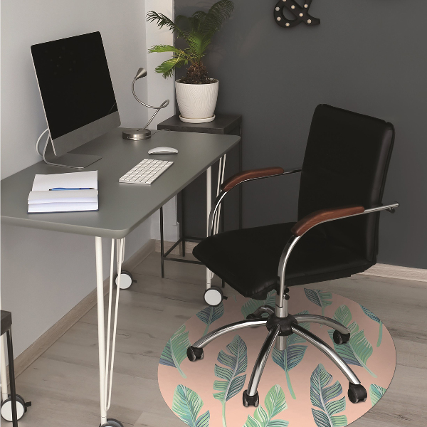 Tapis fauteuil bureau do biura Feuilles de pêche