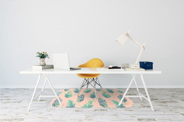 Tapis fauteuil bureau do biura Feuilles de pêche