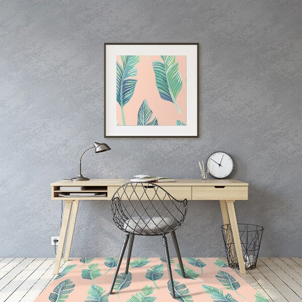Tapis fauteuil bureau do biura Feuilles de pêche