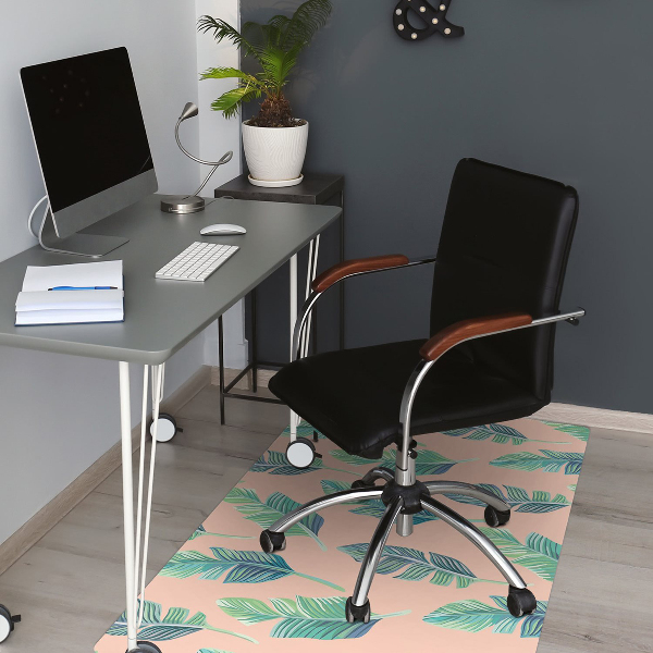 Tapis fauteuil bureau do biura Feuilles de pêche