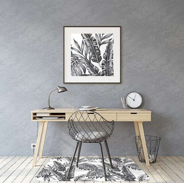 Tapis pour chaise de bureau Feuilles de palmier