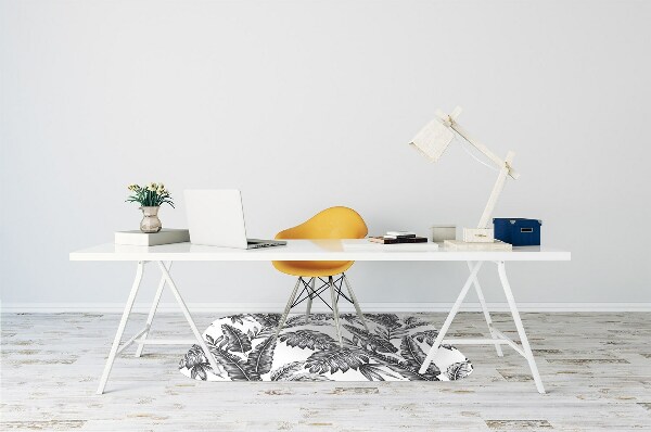 Tapis pour chaise de bureau Feuilles de palmier