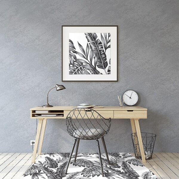Tapis pour chaise de bureau Feuilles de palmier