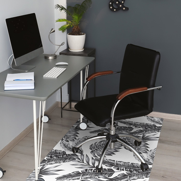 Tapis pour chaise de bureau Feuilles de palmier