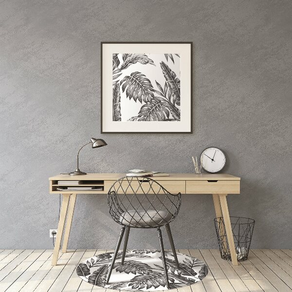 Tapis pour chaise de bureau Feuilles de palmier