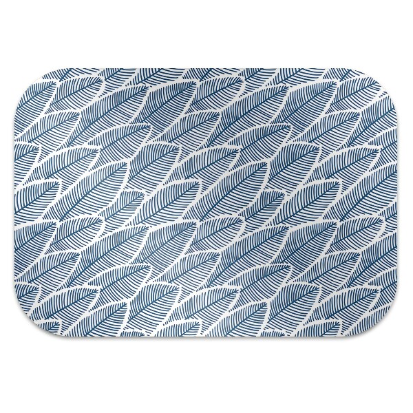 Tapis fauteuil bureau do biura Feuilles bleues