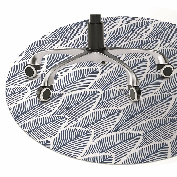 Tapis fauteuil bureau do biura Feuilles bleues