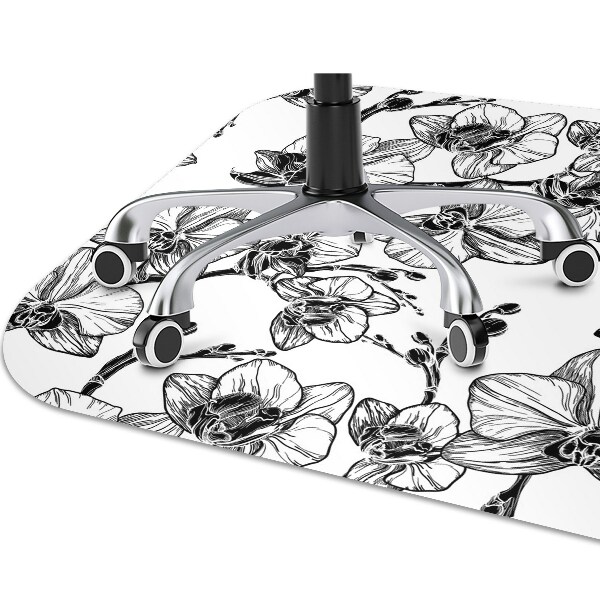 Tapis pour chaise de bureau Orchidées