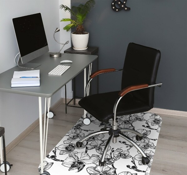Tapis pour chaise de bureau Orchidées
