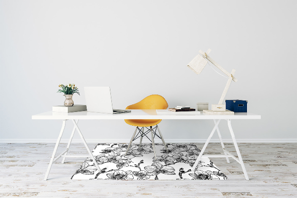 Tapis pour chaise de bureau Orchidées