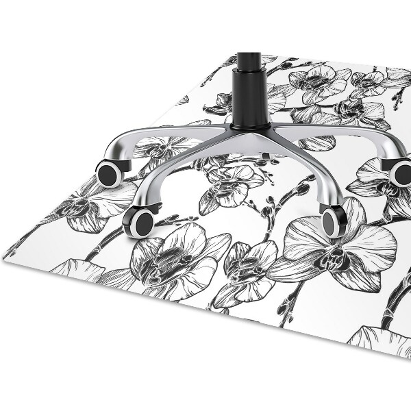Tapis pour chaise de bureau Orchidées