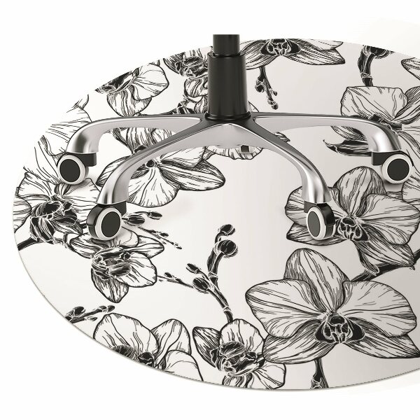 Tapis pour chaise de bureau Orchidées