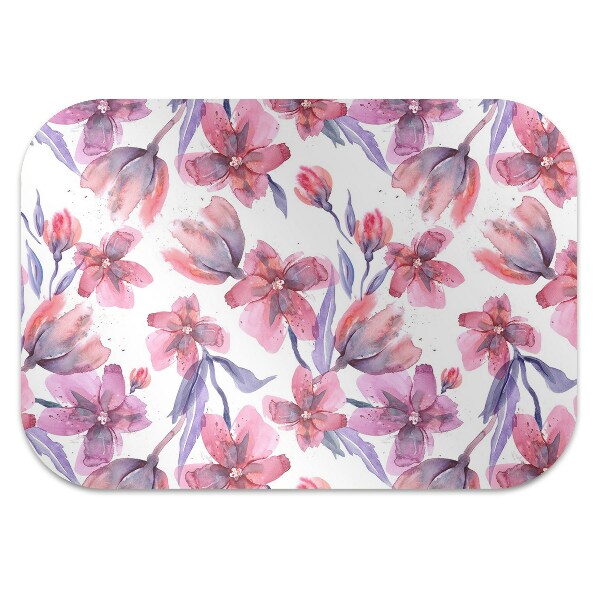 Tapis protège sol Fleurs pastel