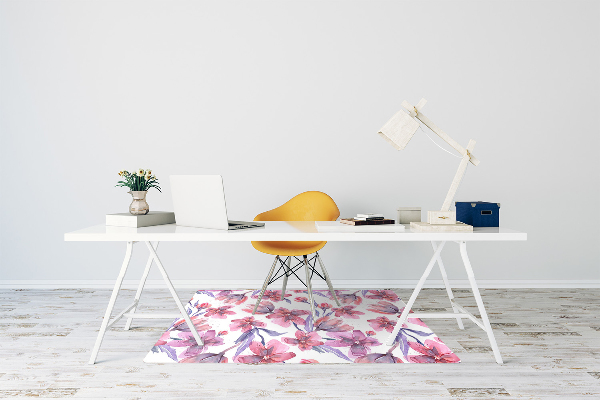 Tapis protège sol Fleurs pastel