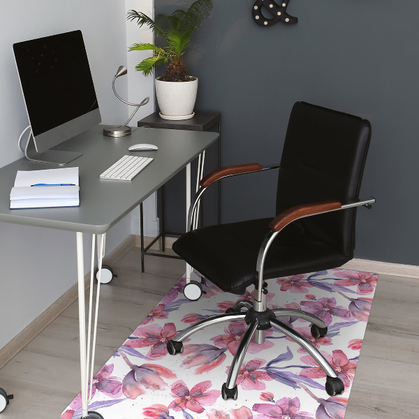 Tapis protège sol Fleurs pastel