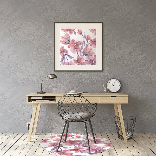 Tapis protège sol Fleurs pastel