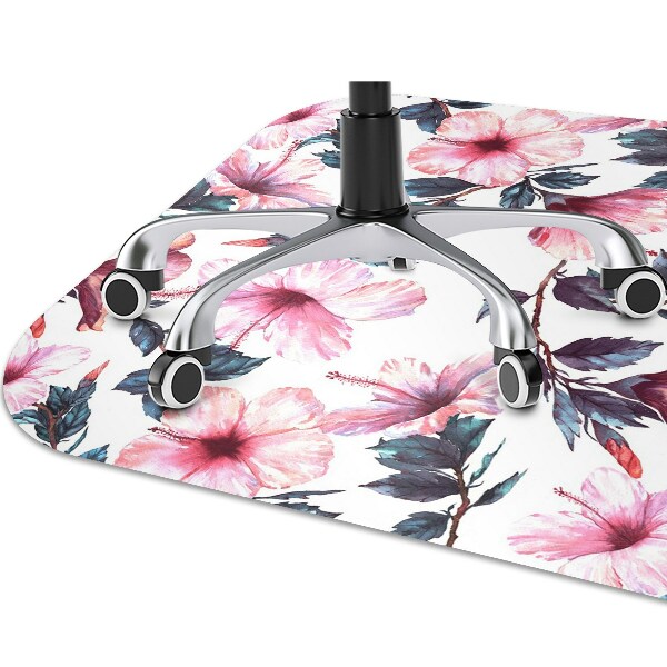 Tapis protège sol Fleurs hibiscus