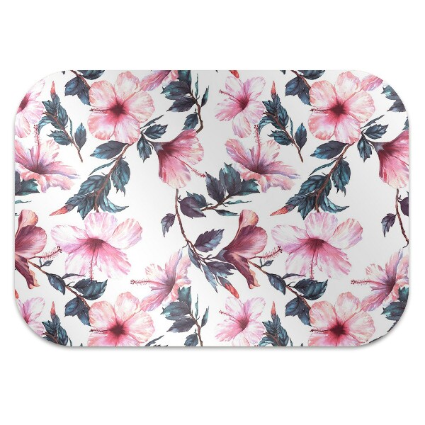 Tapis protège sol Fleurs hibiscus