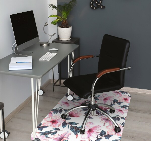 Tapis protège sol Fleurs hibiscus