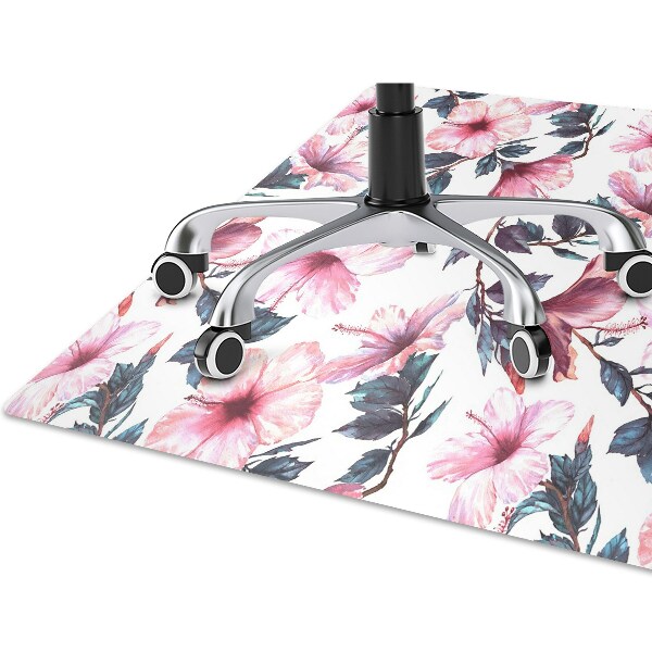 Tapis protège sol Fleurs hibiscus