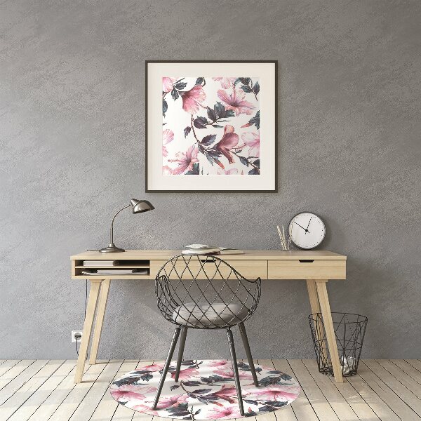 Tapis protège sol Fleurs hibiscus