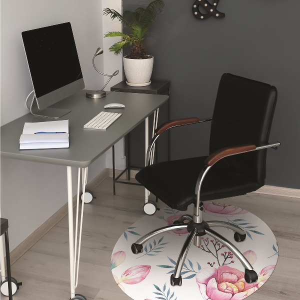 Tapis de chaise de bureau Fleurs