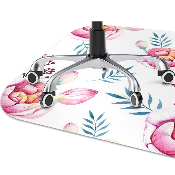 Tapis de chaise de bureau Fleurs