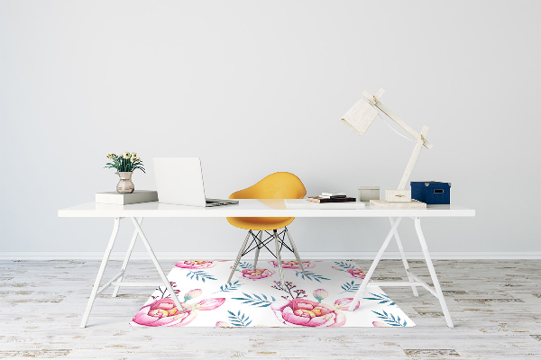 Tapis de chaise de bureau Fleurs