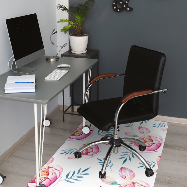 Tapis de chaise de bureau Fleurs