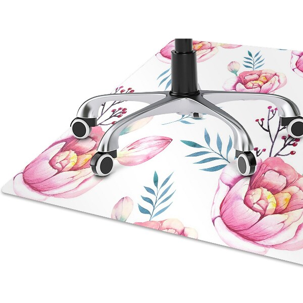 Tapis de chaise de bureau Fleurs