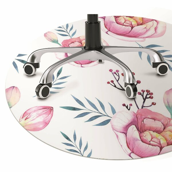Tapis de chaise de bureau Fleurs